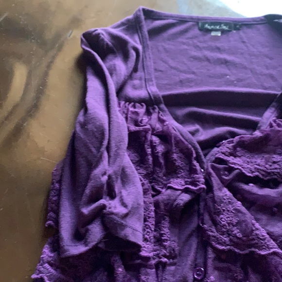 Mustard Seed ruffle front cardigan - Picture 3 of 4